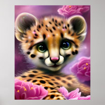 Drömmande unge gepard