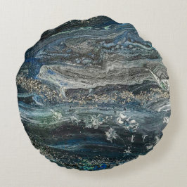 Drömmar av abstrakten Ocean'20, keramiskt Rund Kudde