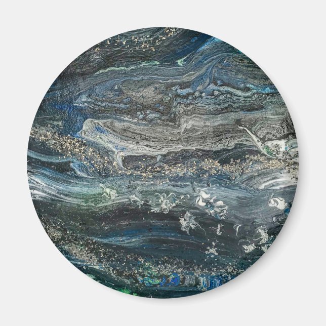 Drömmar av abstrakten Ocean'20 Magnet (Framsidan)