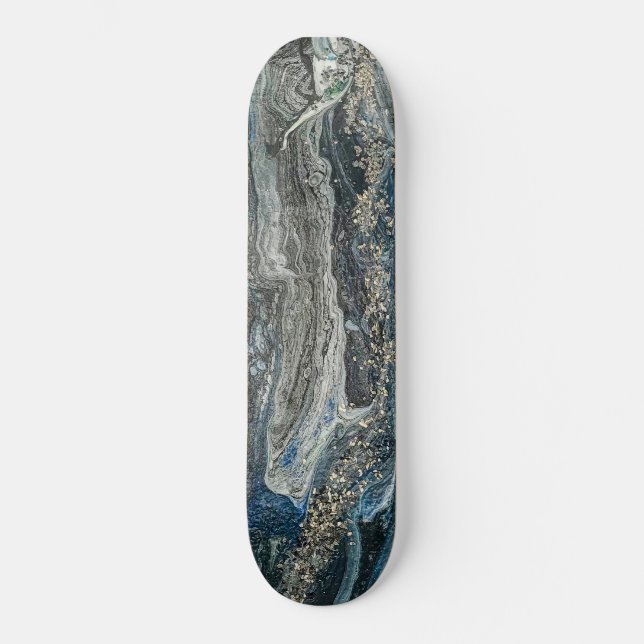Drömmar av abstrakten Ocean'20 Mini Skateboard Bräda 18,5 Cm (Framsida)