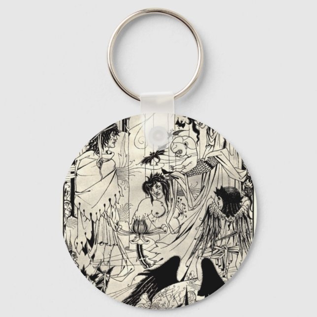 Drömmar av Aubrey Beardsley Nyckelring (Framsida)
