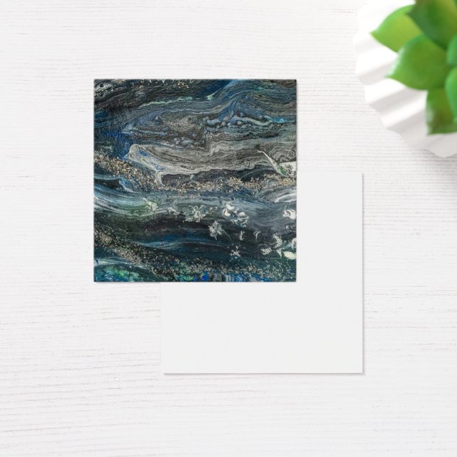 Drömmar av havsmålning 20 abstrakter fyrkantigt visitkort (Skivbord)