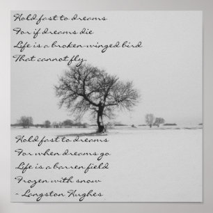 Drömmar av Langston Hughes Poster