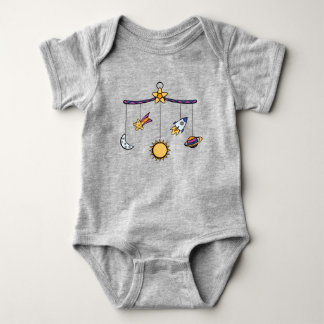 Drömmar av Space Mobile Baby Bodydress T Shirt