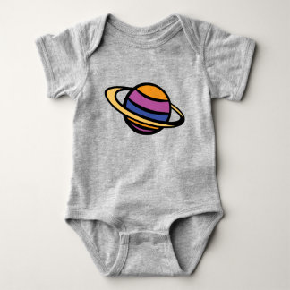 Drömmar av Space Ringed Planet Baby Bodykostym T Shirt
