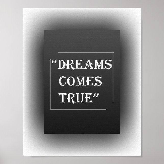 Drömmar blir verklighet - Inspirerande Poster (Framsidan)