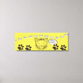 Drömmar för kattunge för rolig konstkatt sömniga canvastryck