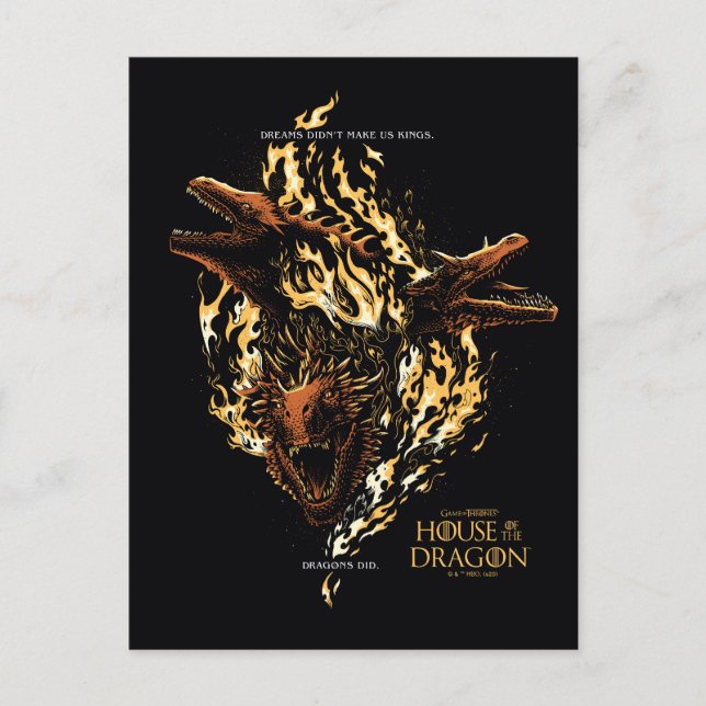 Drömmar gjorde oss inte till kungar. Drakar gjorde Vykort (Framsida)