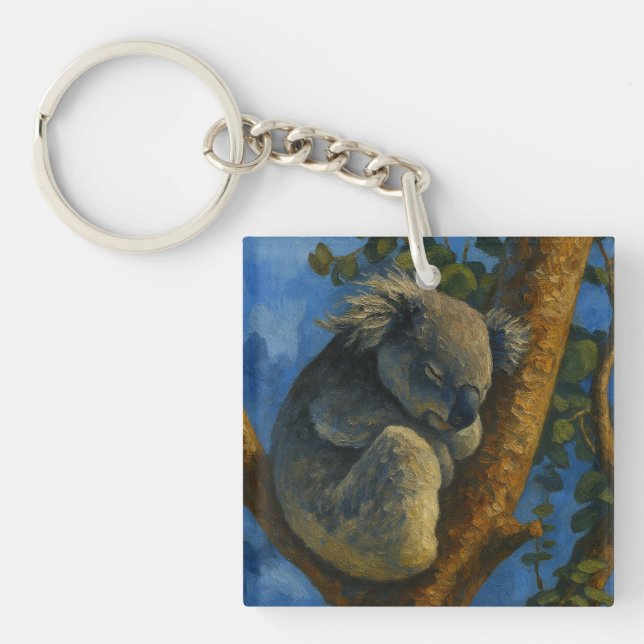 Drömmar i Eucalyptus - Sleeping Koala Art (Framsidan)