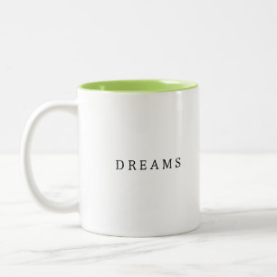 Drömmar i varje Kopp Elegant Design Coffee Mugg