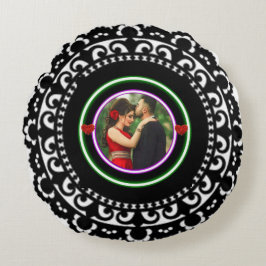 Drömmar i vintage Snöre: en Doily-Shaped Round Pil Rund Kudde