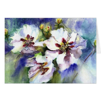 drömmar i vit hälsningskort