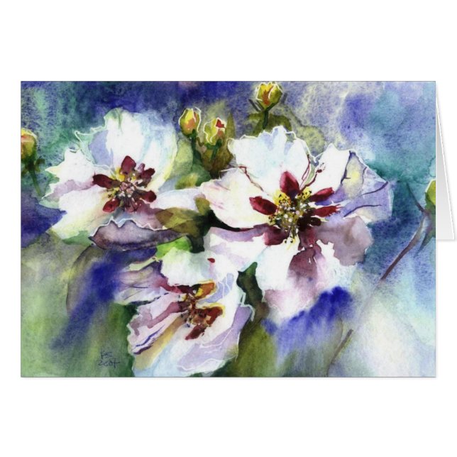 drömmar i vit hälsningskort (Framsidan Horizontal)