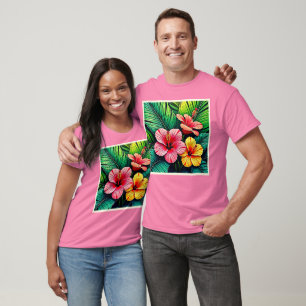 Drömmar om exotisk blomsterträdgård t shirt