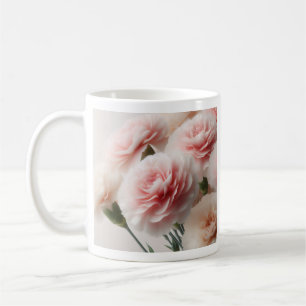 Drömmar om rosaknejlikor kaffemugg