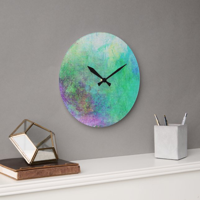 Drömmar Regnbåge Gradient Abstrakt Design 1270 Stor Klocka (Kontor)