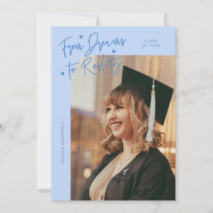 Drömmar till Verklighet Böjd Foto Isblå Grad Meddelande
