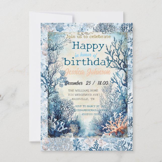 Drömmar under havet inbjudningar (Framsida)