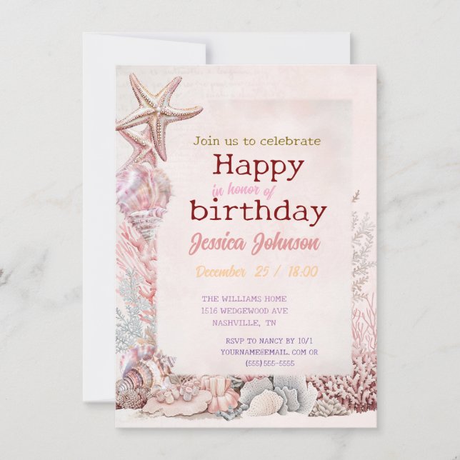 Drömmar under havet inbjudningar (Framsida)