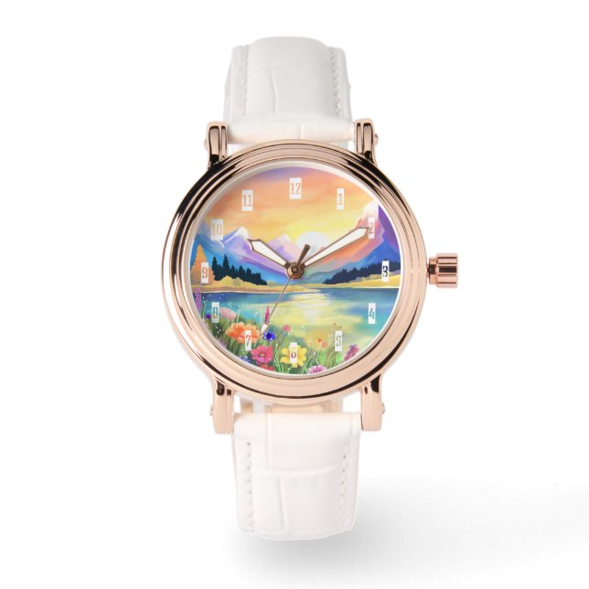 Drömmar vid bergen Sjö Sanctuary Armbandsur (Framsida)