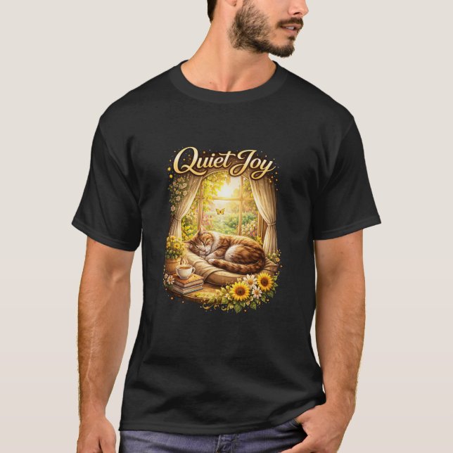 Drömmar vid solbelyst fönster t shirt (Framsida)