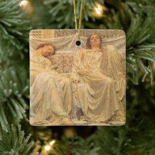 Drömmare av Albert Joseph Moore, viktoriansk konst Julgransprydnad Keramik