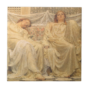 Drömmare av Albert Joseph Moore, viktoriansk konst Kakelplatta