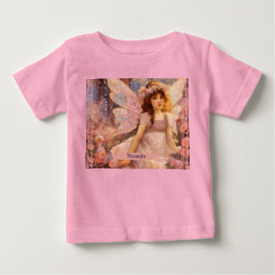 Drömmarosa fantasiträlgård på T-shirt