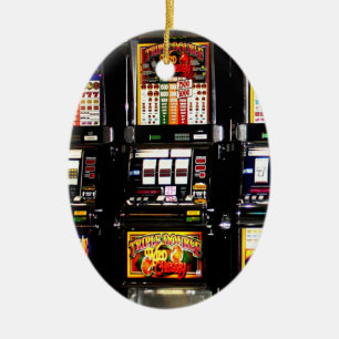 Drömmaskiner - Lyckliga Spelautomater Julgransprydnad Keramik
