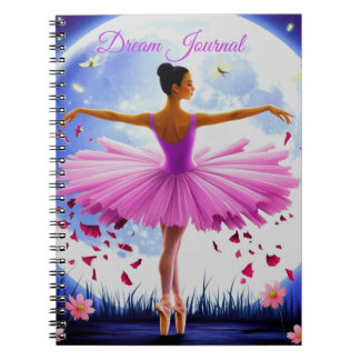 Drömmdagbok för ballerina i månsken anteckningsbok