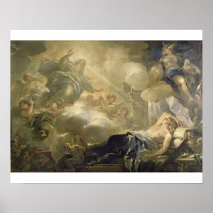 Drömmen av Solomon, c.1693 (olja på kanfas) Poster
