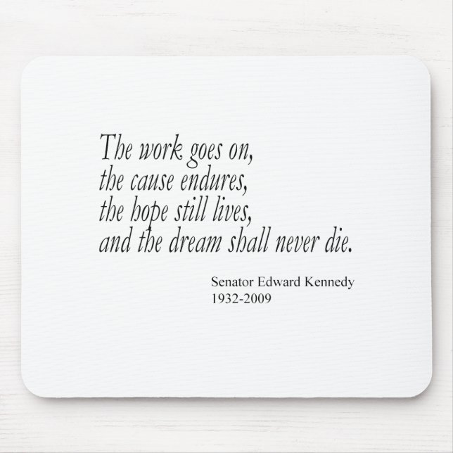 Drömmen dör aldrig… musmatta (Framsidan)