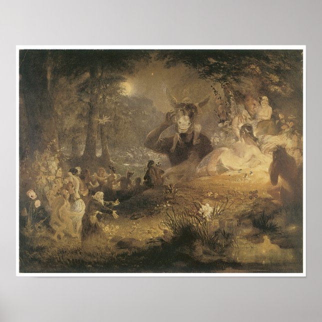 Drömmen från midsommarnatten, 1834 poster (Framsidan)