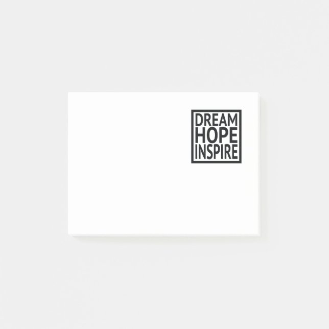 Drömmen - hopp - inspirera post-it block (Framsida)