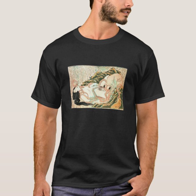 Drömmen hos fiskarens hustru japansk Art Vin T Shirt (Framsida)