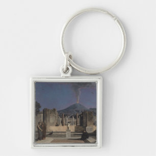 Drömmen i fördärvar av Pompeii, 1866 Fyrkantig Silverfärgad Nyckelring