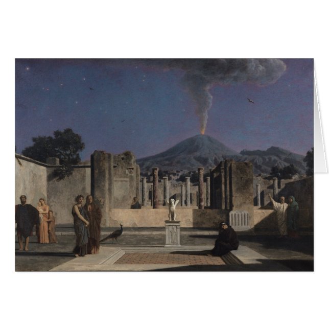 Drömmen i fördärvar av Pompeii, 1866 Hälsningskort (Framsidan Horizontal)