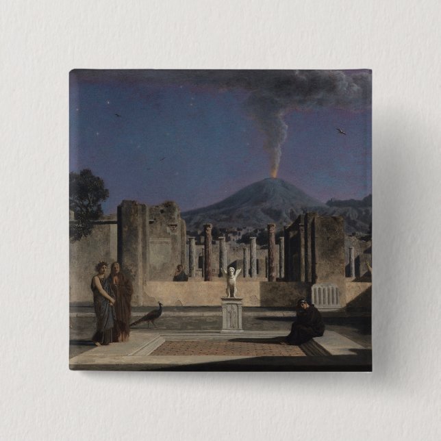 Drömmen i fördärvar av Pompeii, 1866 Knapp (Framsida)