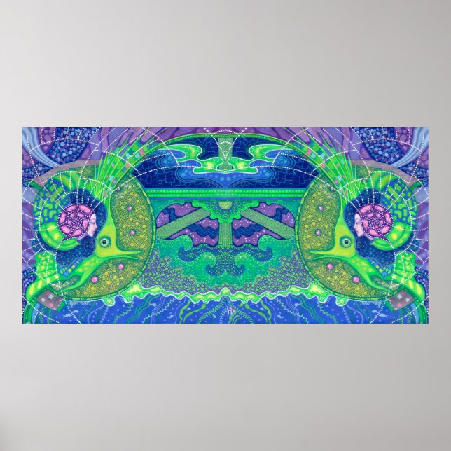 Drömmen om den surrealistiska sjöjungfrun måne poster (Framsidan)