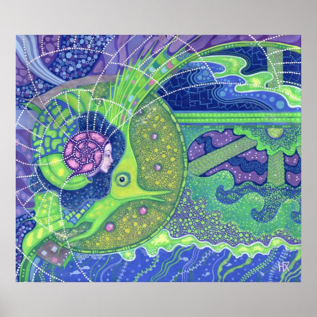 Drömmen om sjöjungfrun för surrealism i fullt poster (Framsidan)