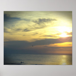 Drömmen Sunrise och Flies Bird Photo Poster