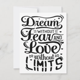 "Drömmen utan fruktan, Kärlek utan gränser" Julkort