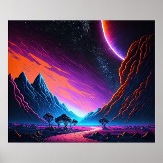 Drömmer ett Neon liggande från ett annat universum Poster