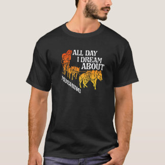 Drömmer Hela Dagen Om Att Köra Slädhundar Husky Sl T Shirt