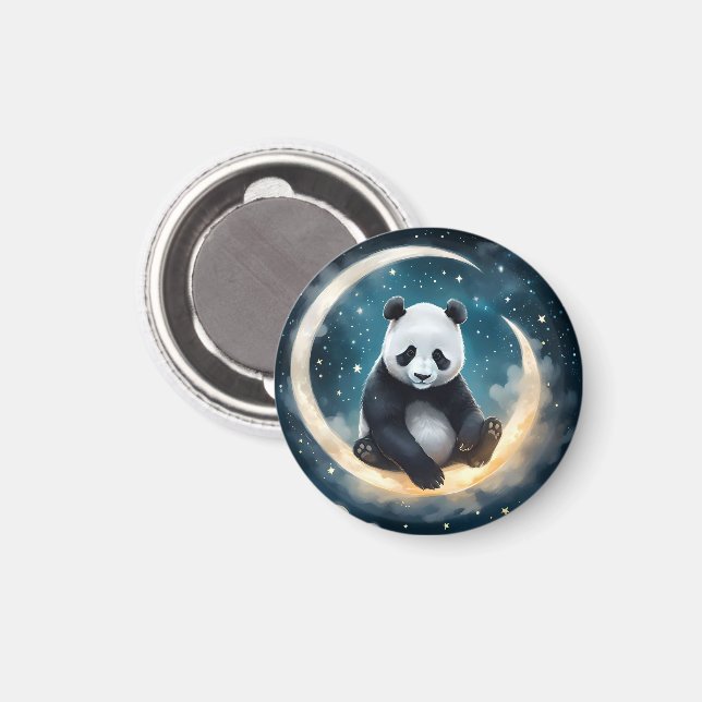 Drömmer i Moonlight: Pandas kelestialserengranat Magnet (Front/Back)
