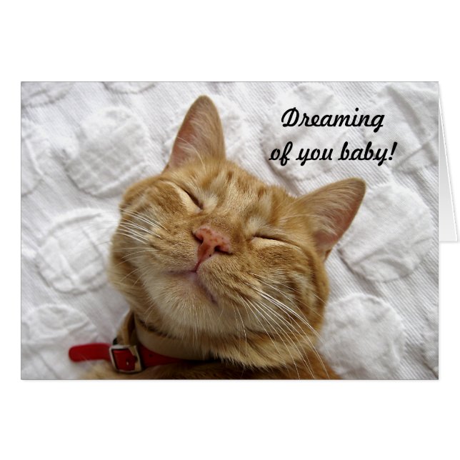 Drömmer om dig Baby Hälsningskort (Framsidan Horizontal)