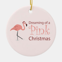 Drömmer om en Rosa jul - Julgransprydnad Keramik