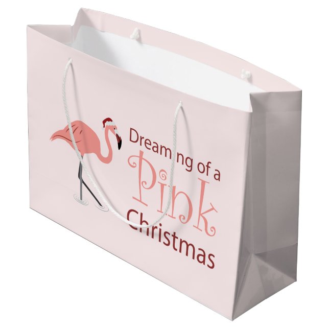 Drömmer om en Rosa jul - stor gift-säck (Baksidan Vinklad)