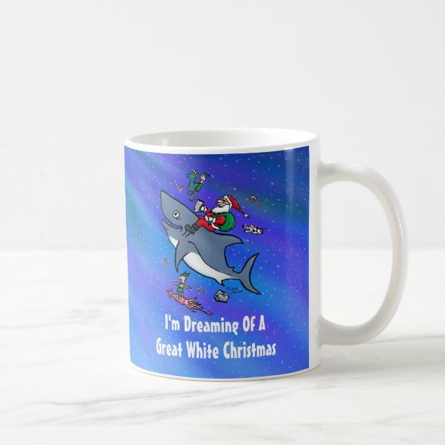 Drömmer om en Underbar vit hajjul Kaffemugg (Höger)