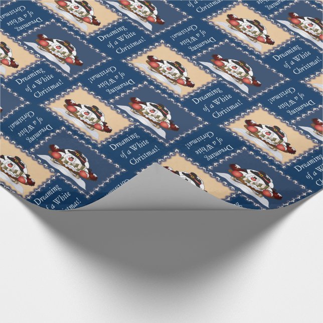 Drömmer om en vit jul presentpapper (Hörn)